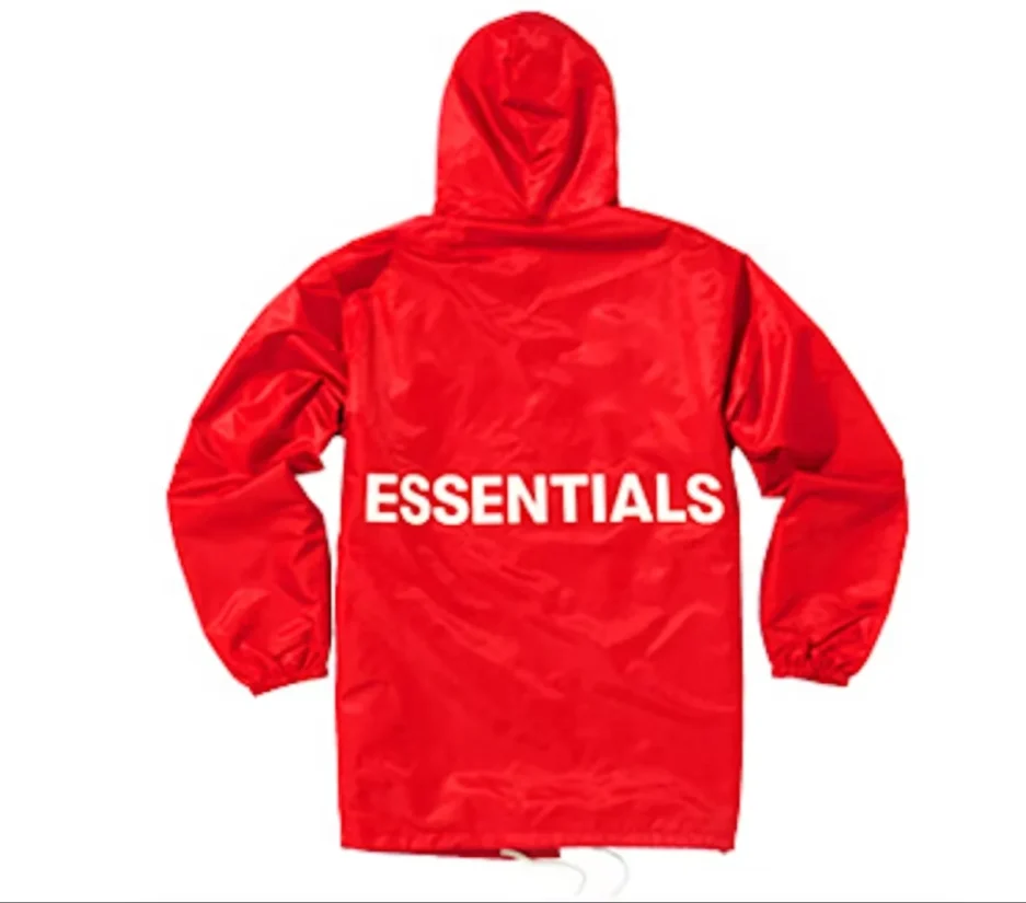 Fear of God Essentials Red Coach Jacket
